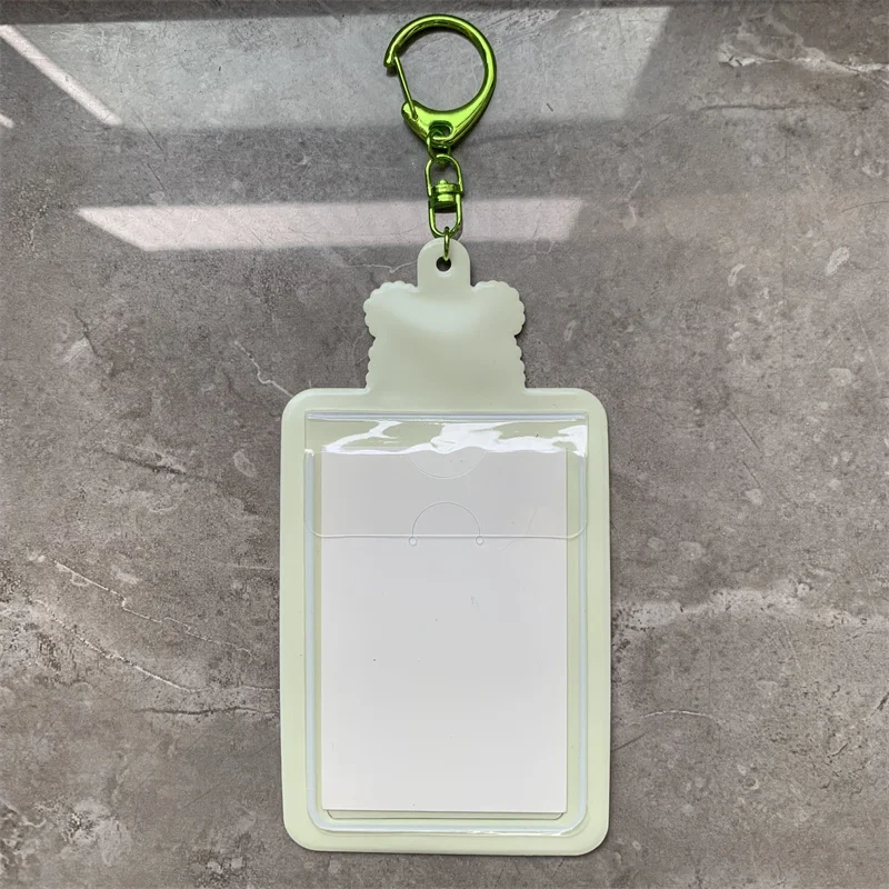 マルモフビヨリ ID カードホルダー漫画クマかわいいかわいいアイドル写真表示 PVC カードケースパスケースバッグキーホルダー