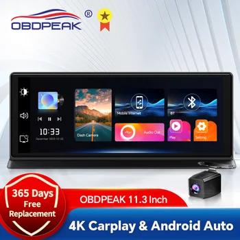11.3″ 4K CarPlay Dash Cam 1