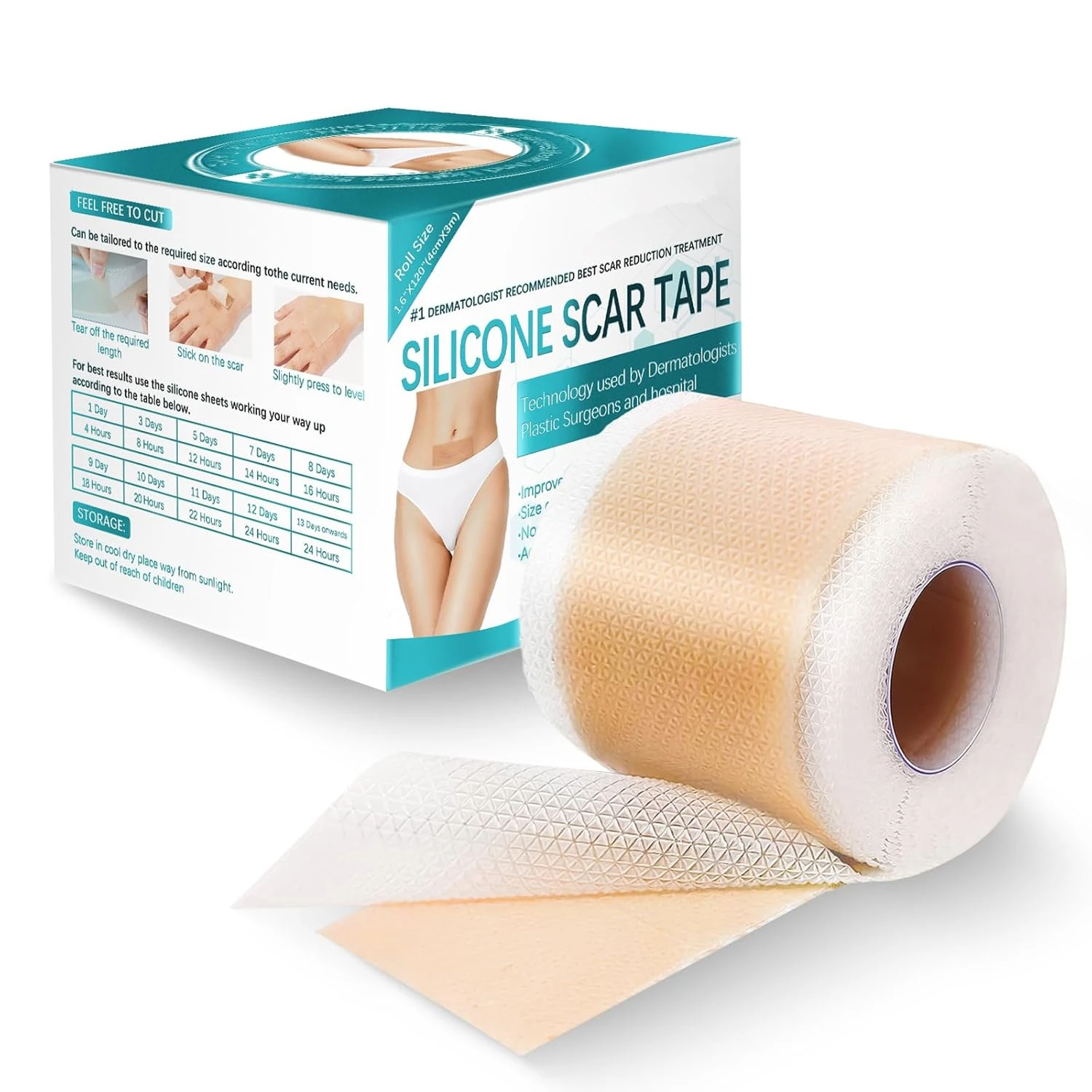 Silicone Scar Sheets Grade Scar Removal Away Strips Surgical Scars Keloid C-Section Burn Stickiness Upgrad Waterproof Reusable