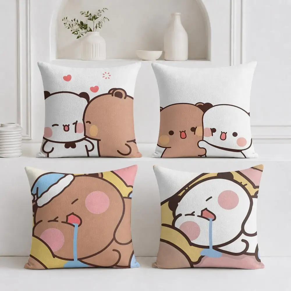 Anime B-bubu Dudu Cushion Cover Organic Linen Square Pillow Case Durable Non-Allergenic And Kind To Skin