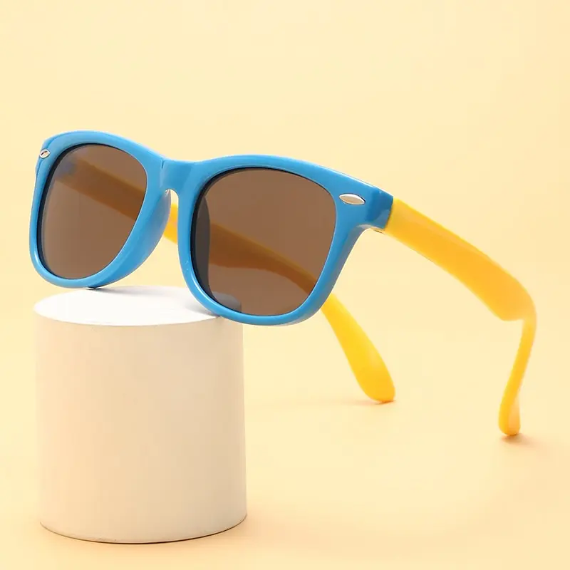 Silicone Gel Frame Classical Children Sunglasses Girls Boys Multi Color Kids Sunglasses