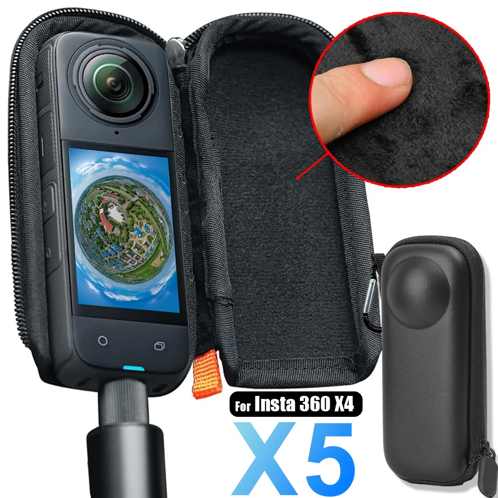 

Портативный защитный чехол для Insta360 X5 X4 Mini, сумки для хранения с крючком, коробка для переноски аксессуаров для камеры Insta360 ONE X4 X5