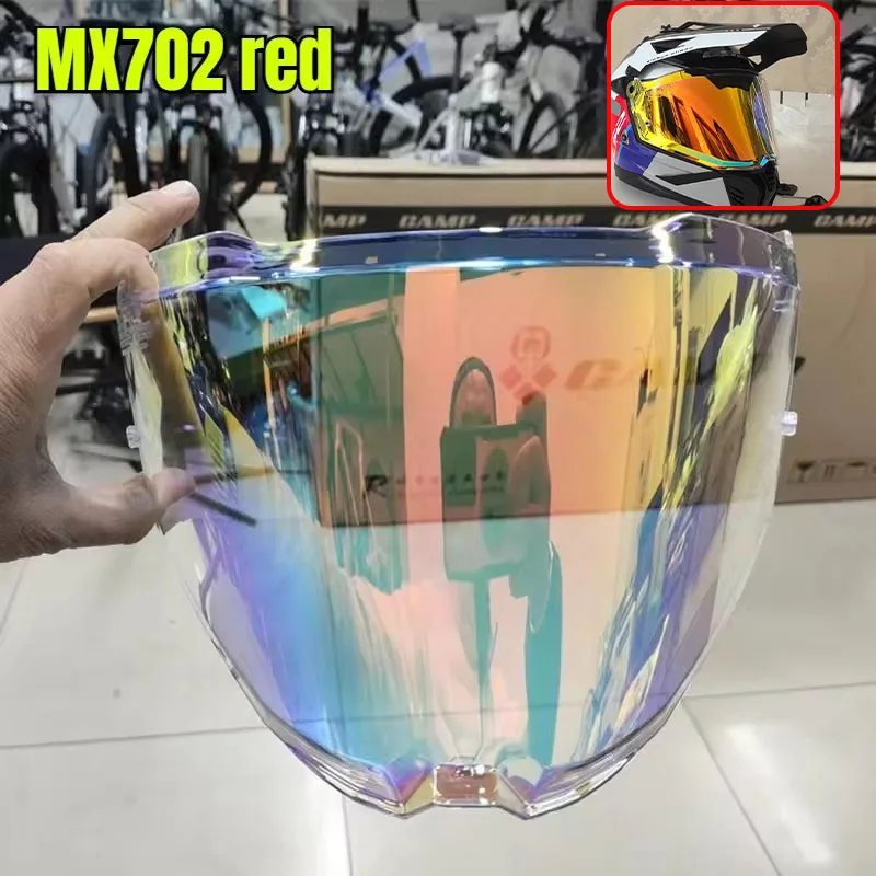 Helmet Visors for LS2 MX702 PIONEER II Helmet Anti-fog Stickers Motorcycle Adventure Electron Gun Red Helmet Replacement Parts
