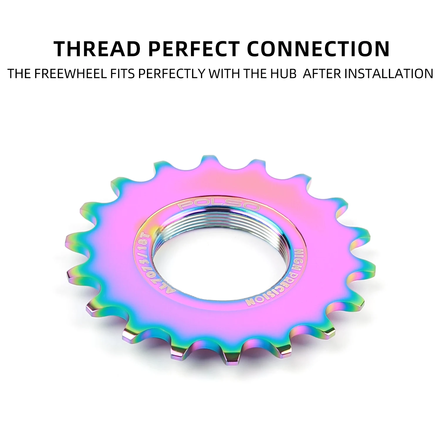 POLSO Blue and Red Fixed Gear Bike Freewheel AL-7075 13T 14T 15T 16T 17T 18T 20T Single Speed Fixie Bicycle Cog