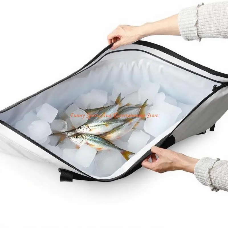 C4DE Large Capacity Fishing Insulated Coolers Bag With Thick Insulation Layer