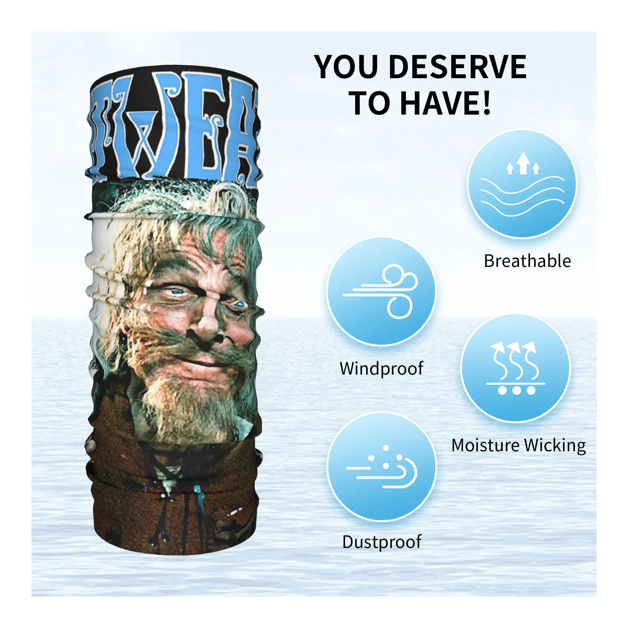 Catweazle Transparent  Bandana Neck Cover Printed Wrap Mask Scarf Warm Face Mask Hiking Fishing For Men Women Adult Breathable