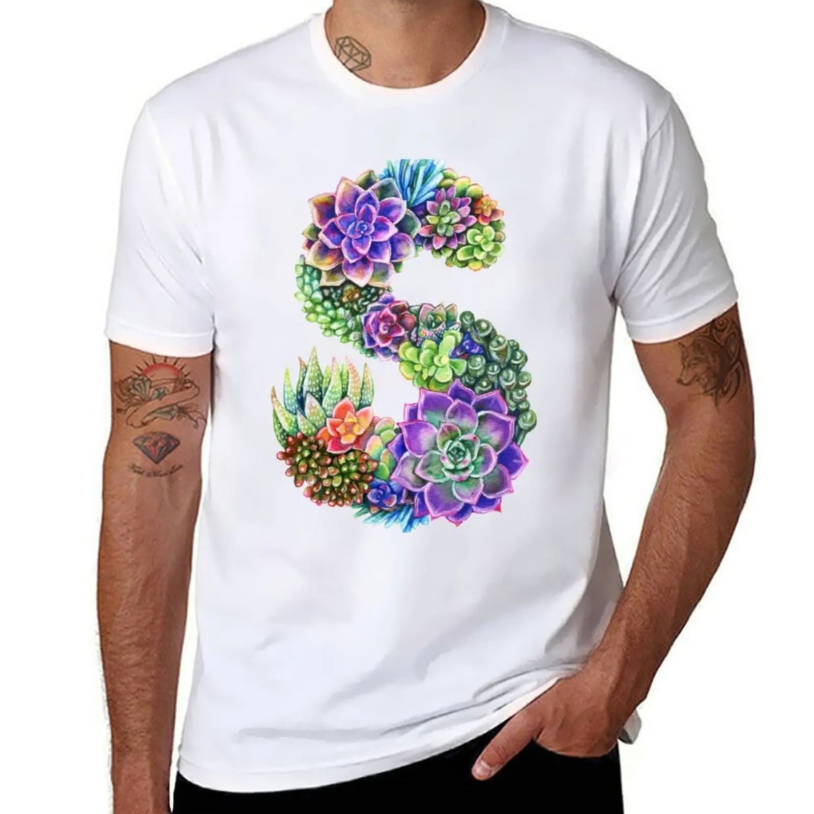 

S-succulents T-Shirt man tshirt men t shirt cotton 100% T-Shirt
