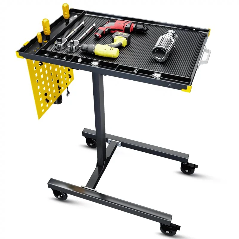 Lifting Workbench Engine Repair Parts Storage  Workshop Mobile Tool Cart Trolley Auto Repair Tools 1pcs