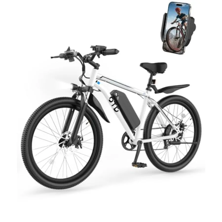 

Electric Bike For Adults 1200W Peak Lightweight Mountain Ebikes 28MPH 26x2.1 Fast Electric Bicycles 90 Miles PAS Long Range 48V