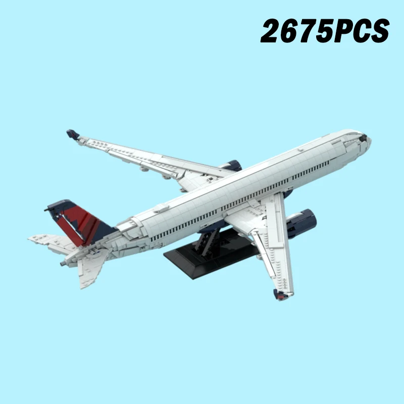 Airbus A350-900 Airlines Flugzeug Flugzeug Flugzeug Modell MOC Bausteine Ziegel Montage Spielzeug Geburtstag Geschenk Desktop Dekoration