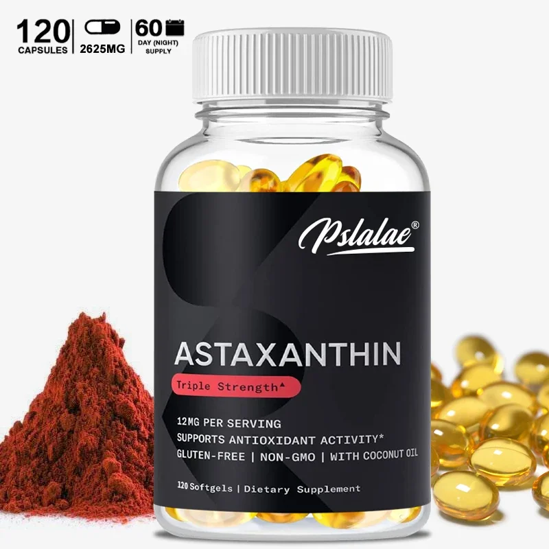 

Icelandic Astaxanthin 12 Mg with Organic Coconut Oil | Dietary Supplement - 120 Vegetarian Softgels