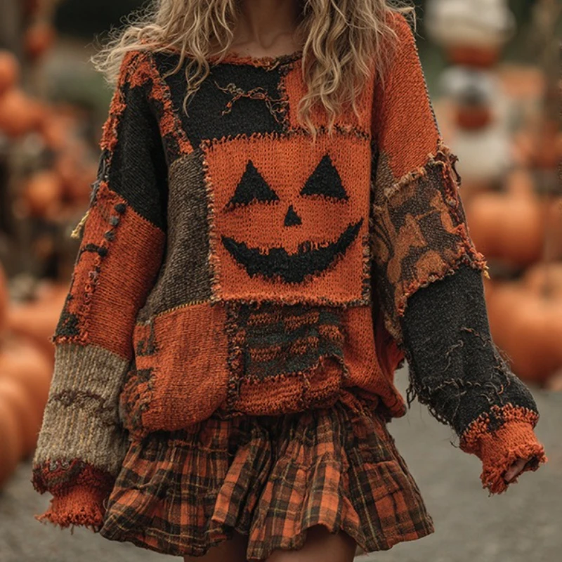 

2025 New Thick Knit Fabric 3D Digital Print Unisex Crewneck Sweatshirt Striped Top Women's Sweatshirt