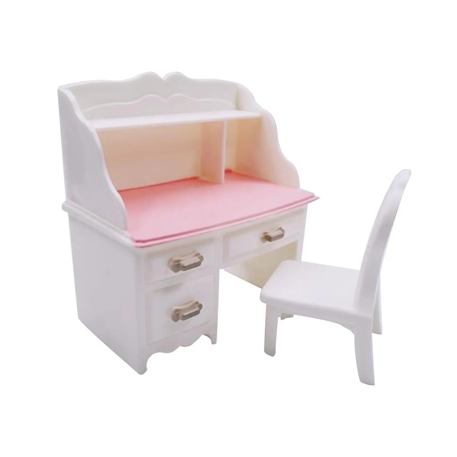 2xDollhouse Miniature Desk Chair for Living Room Decor Set