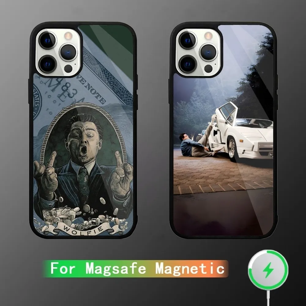 حافظة هاتف W-WolfS Of Wall Street لهاتف iPhone 16,15,14,13,12,11,Plus,Pro,Max Mini Magsafe شحن لاسلكي مغناطيسي