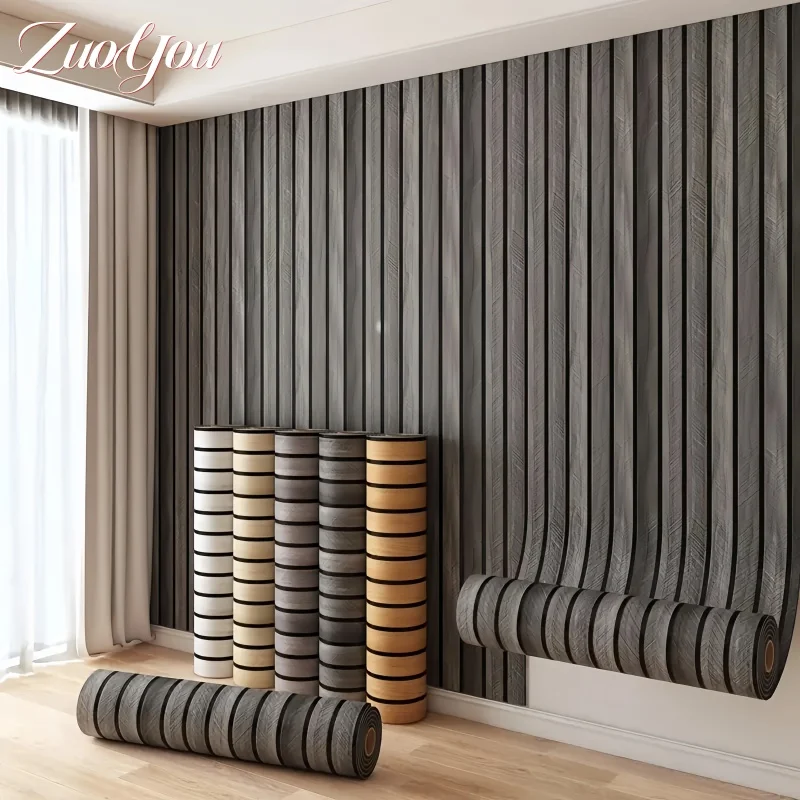 Imitation Wood Grain Foam Wallpaper Self-adhesive Waterproof for Bedroom Living Room Peel and Stick Wall Stickers Home Decor