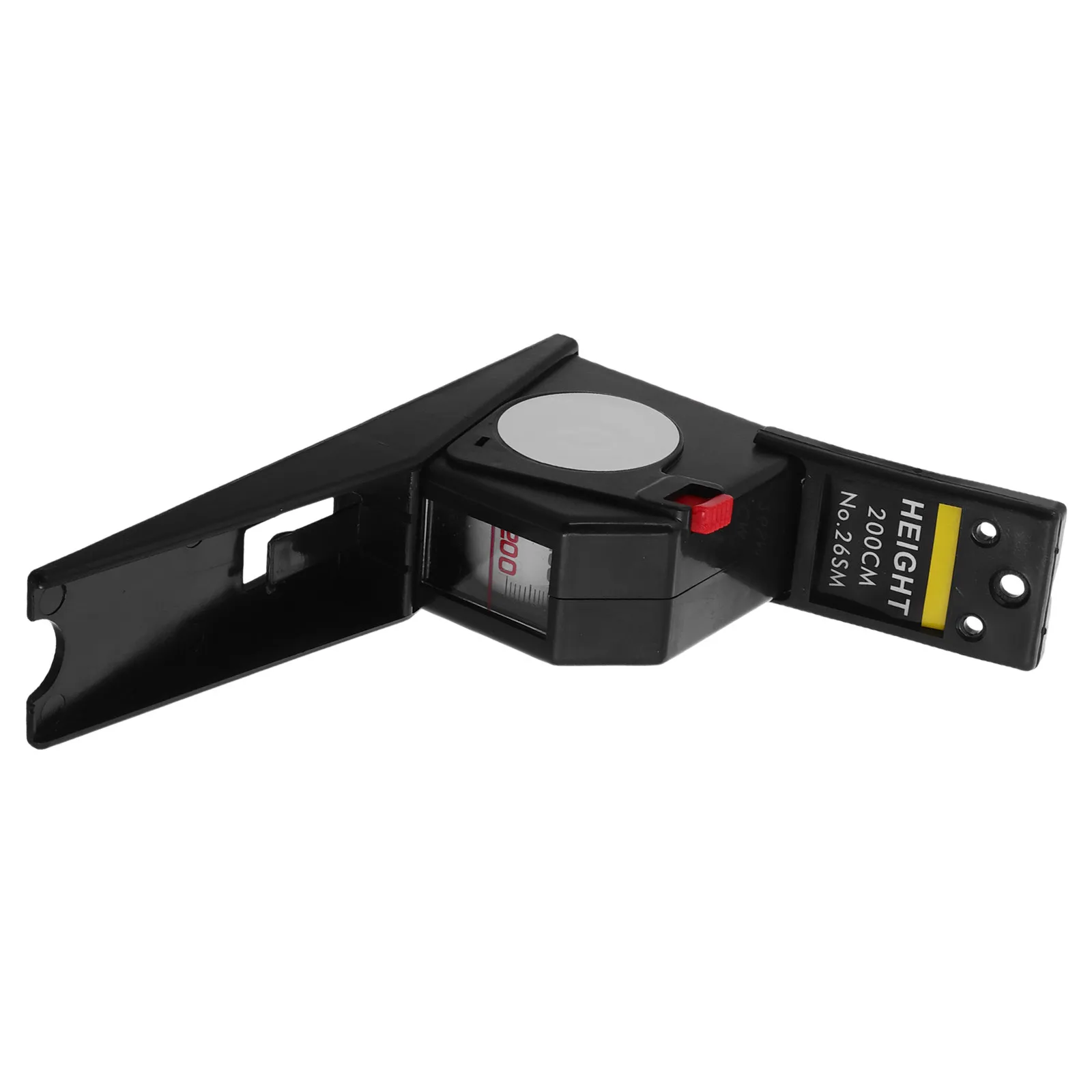 Kids Growth Height Measuring Tool Retractable Metal Tape 2 Meters Portable Wall Mounted Accurate Height Tracker Black