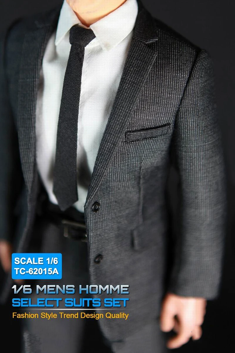 Veste rayée trempée à la mode pour hommes, chaussures en cuir, chemise blanche mince, corps de soldat 12 ", échelle 1/6, TC 62015