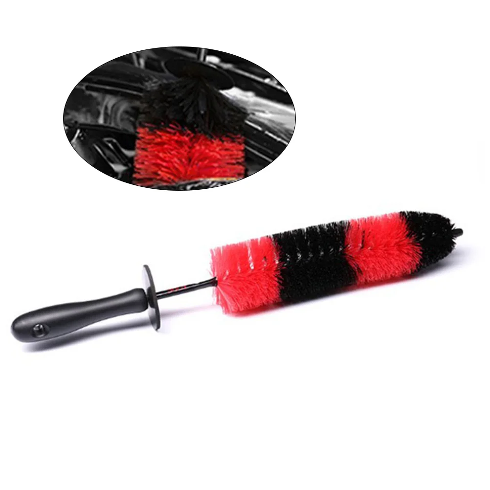 

Car Wheel Rim Brush 44cm Long Handle Soft Bristles Scratch Free for Rims Spokes Vehicle Engine Bays Exhaust Tips Cleaning Tools