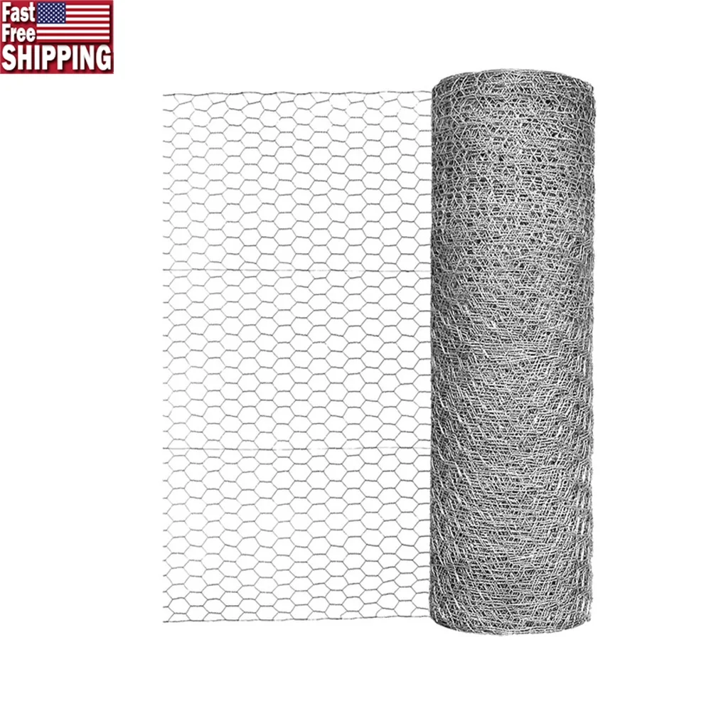 

Galvanized Steel Poultry Netting 24in x 150ft Hexagonal Mesh Wire Durable Lightweight Animal Containment Fencing Craft Projects