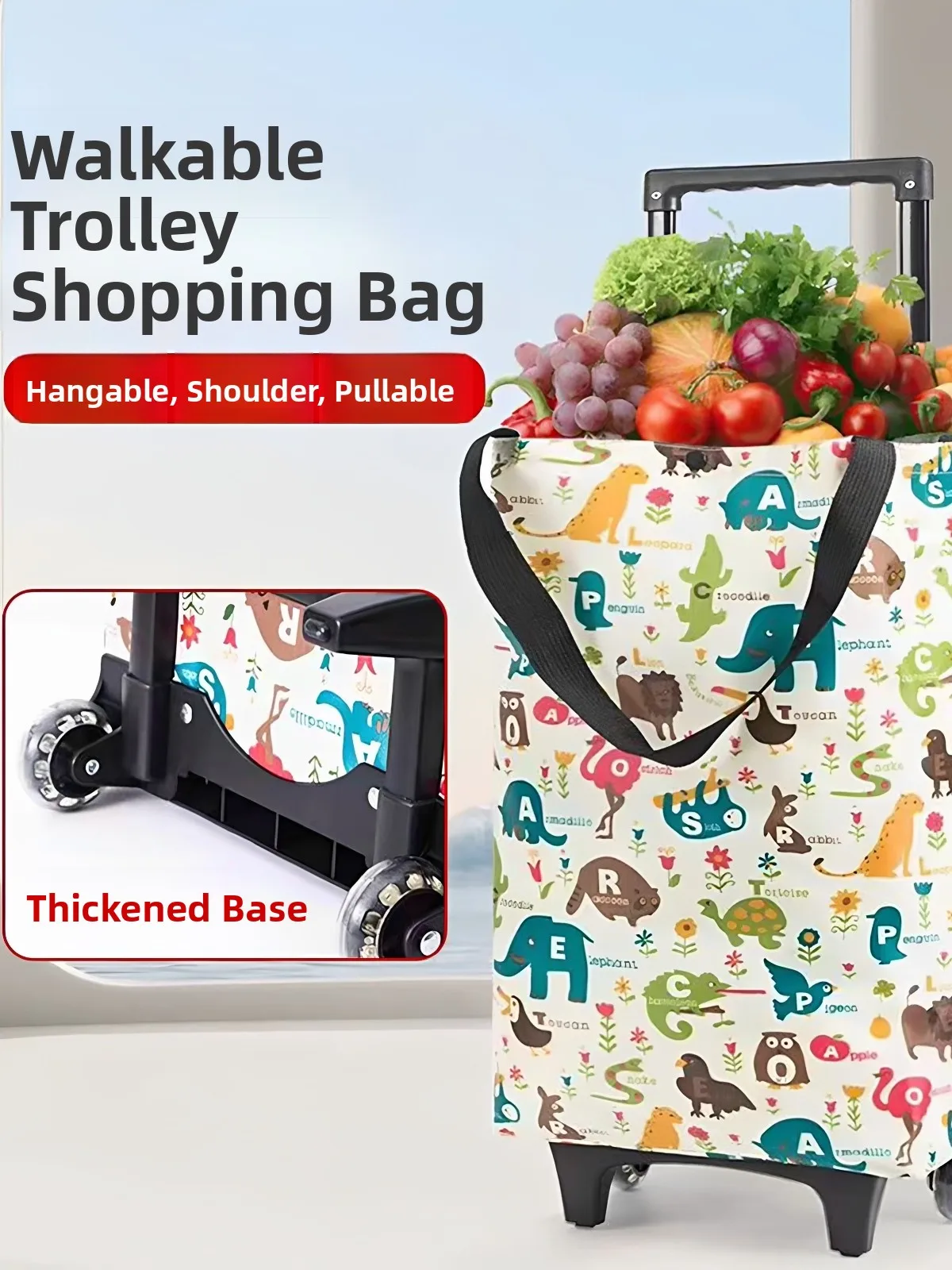 waterproof-portable-shopping-bag-double-layer-thickened-stacking-foldable-climbing-rod-pulling-car-oxford-cloth-camping-storage