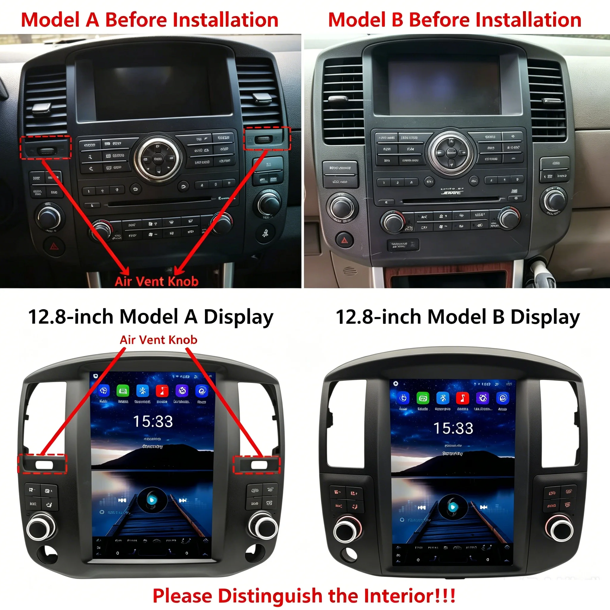 Android Car Radio For Nissan Pathfinder 2008-2015 Navara 2010-2015 Multimedia Video 12.1inch Touch Screen, Carplay Android Auto