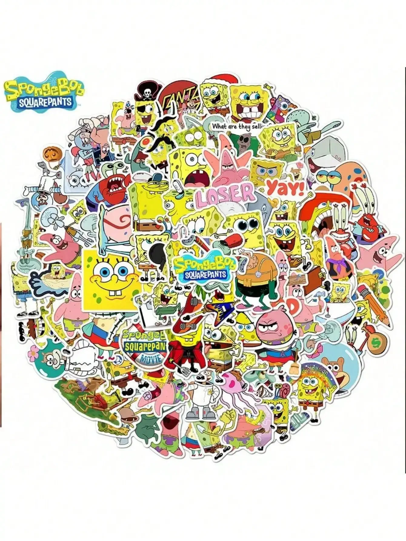 50 Stück SpongeBob Offiziell Lizenzierte Vinyl-Aufkleber Hochwertige Tentakel-Aufkleber für Wasserflaschen Wasserdichte DIY-Aufkleber – Detail 13