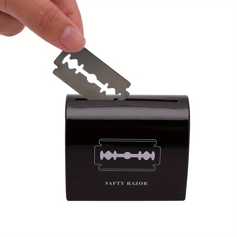 

Mini Barber Blade Disposal Case Safe Storage Safe Guard Razor Blade Recycling Container Box Professional Recycling Blade Tools