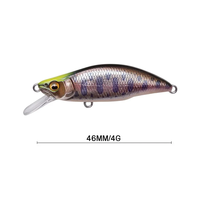 Imagem -03 - Minnow Fishing Lure com 3d Eyes Isca de Plástico Rígido Artificial Wobbler Crankbait Pesca Marítima Bass Tackle 51 mm 4g 10 Pcs