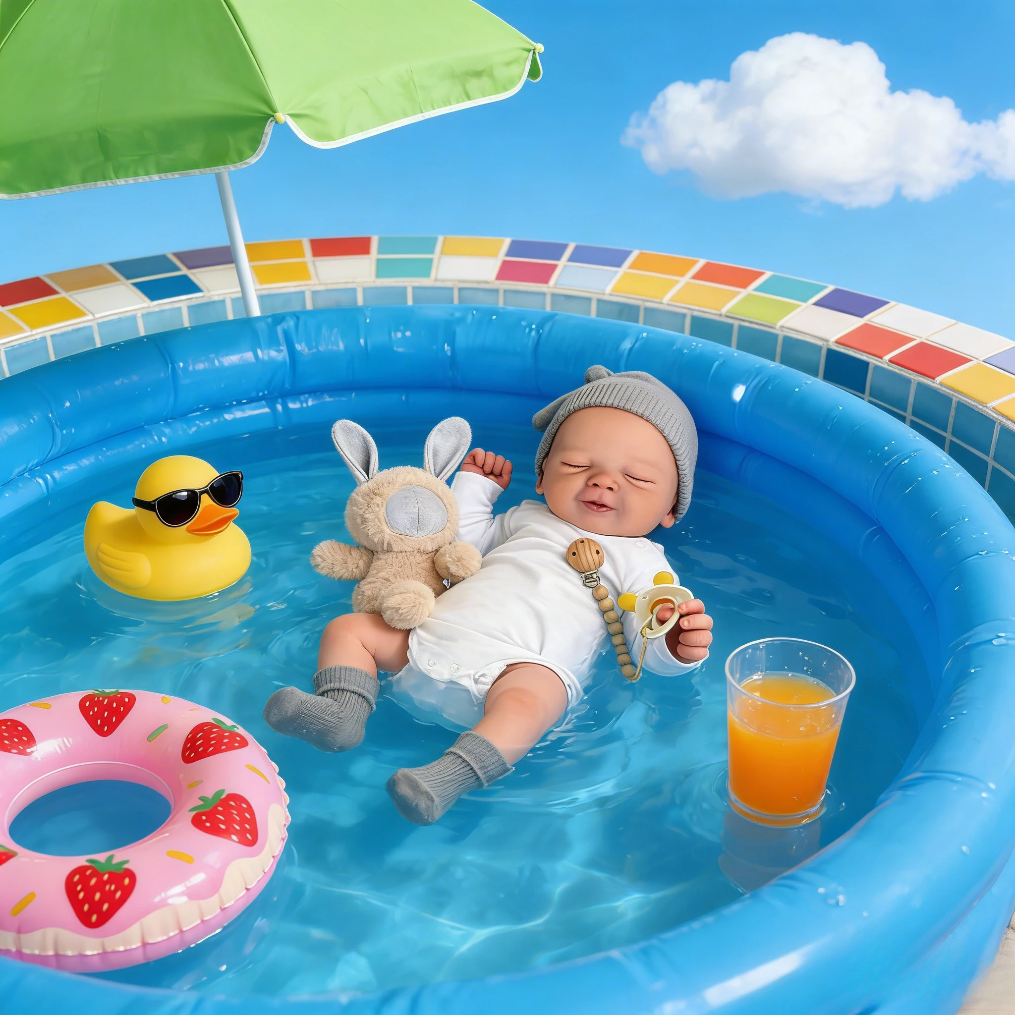 Bambola rinata addormentata Romy realistica da 18 pollici pre dipinta, pelle morbida 3D, capelli disegnati a mano