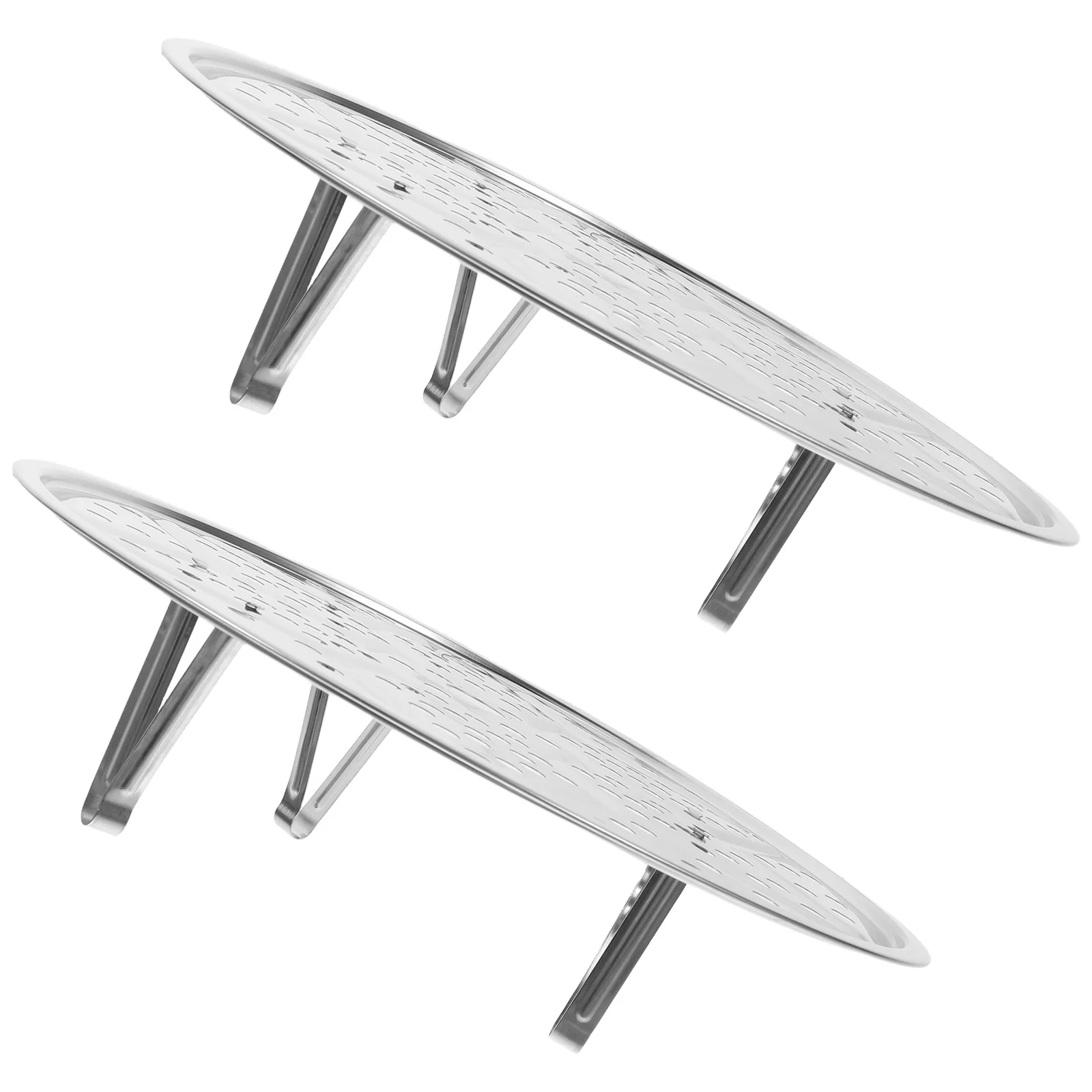 

2Sets Stainless Steel Steamer Rack Silver Round Pot Stand Cooking Baking Equipment