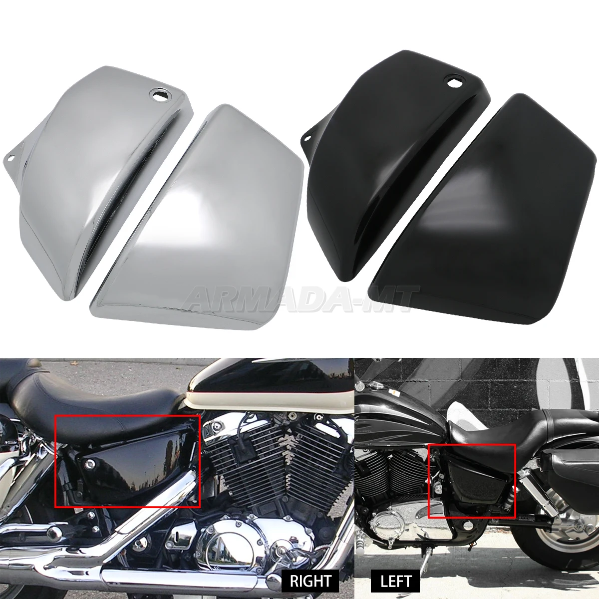 VT 1100 Motorcycle Accessories Battery Side Cover Frame Guard Fairing For Honda Shadow VT1100 ACE/Aero/Sabre VT 1100 1999-2008