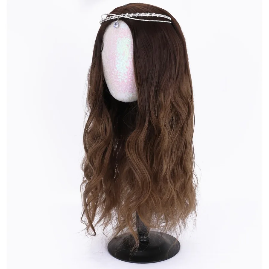 حامل رأس شعر مستعار قابل للتعديل لعرض القبعة والشعر المستعار مع حامل رأس عارضة أزياء لامع يتميز بقاعدة معدنية قابلة للسحب