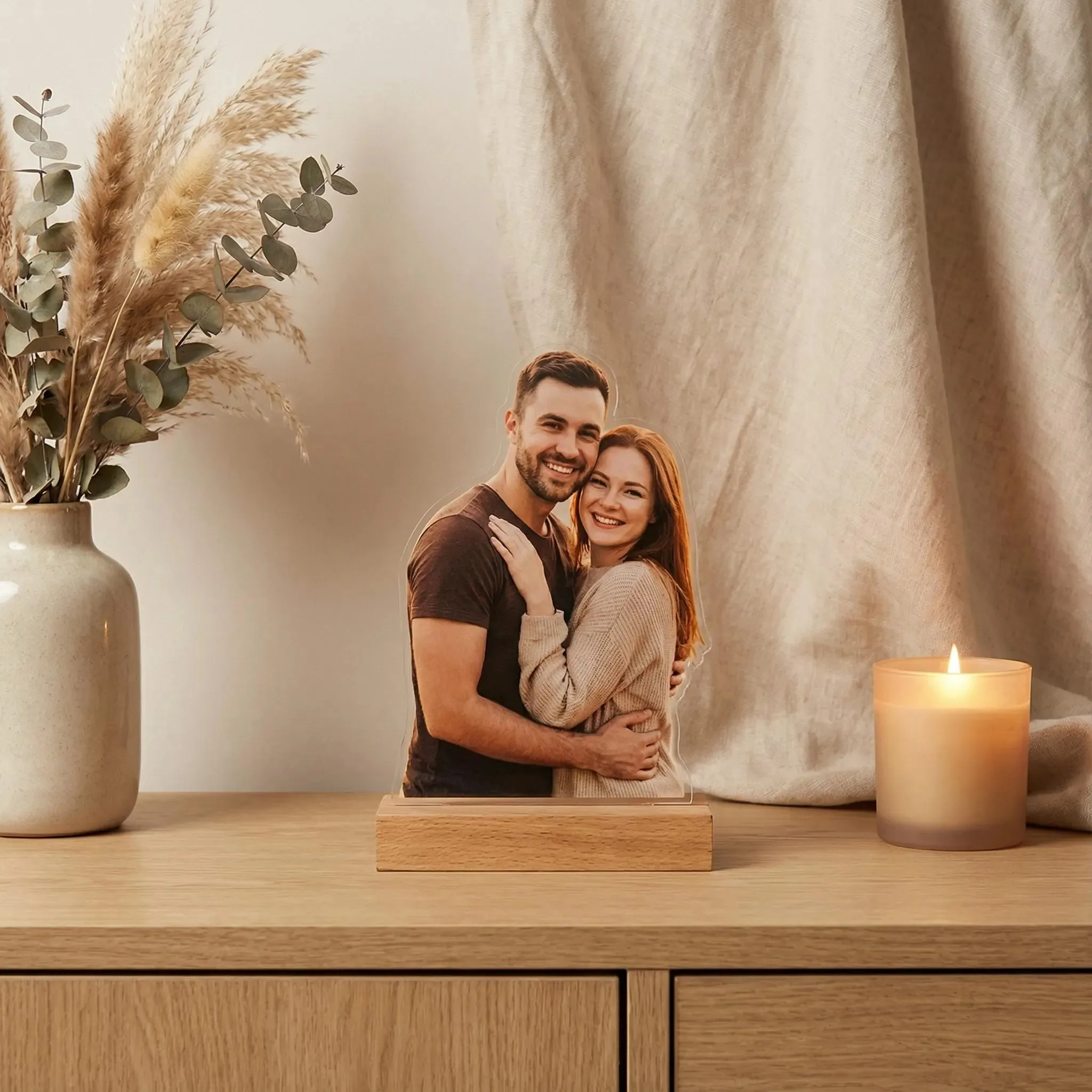 

Custom Acrylic Night Light Design Your Own Personalized Portrait Creative Home Decor Item Memorial Present for Family and Friend