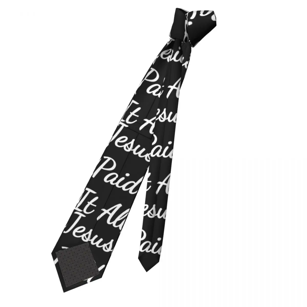 Jesus Paid It All Neckties Men Women Polyester 8 cm Christian Christ Neck Ties for Men Slim Narrow Shirt Accessories Cravat