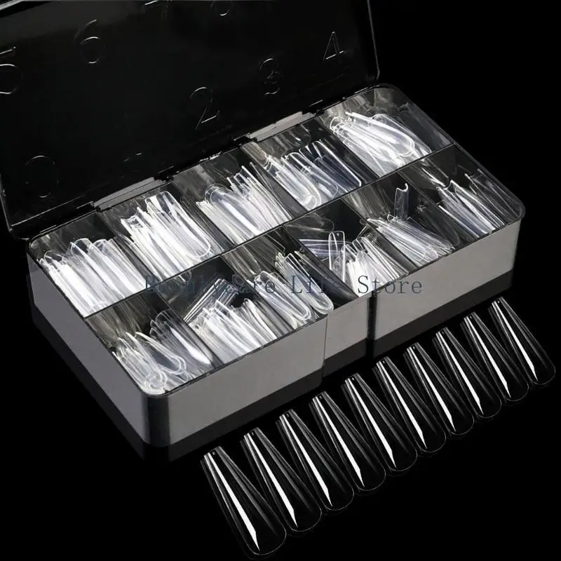 

652C Versatile Clear Gel Nail Tipsfor Various Occasions DIY Manicure Nail Extensions Perfect for Home or Salon Use