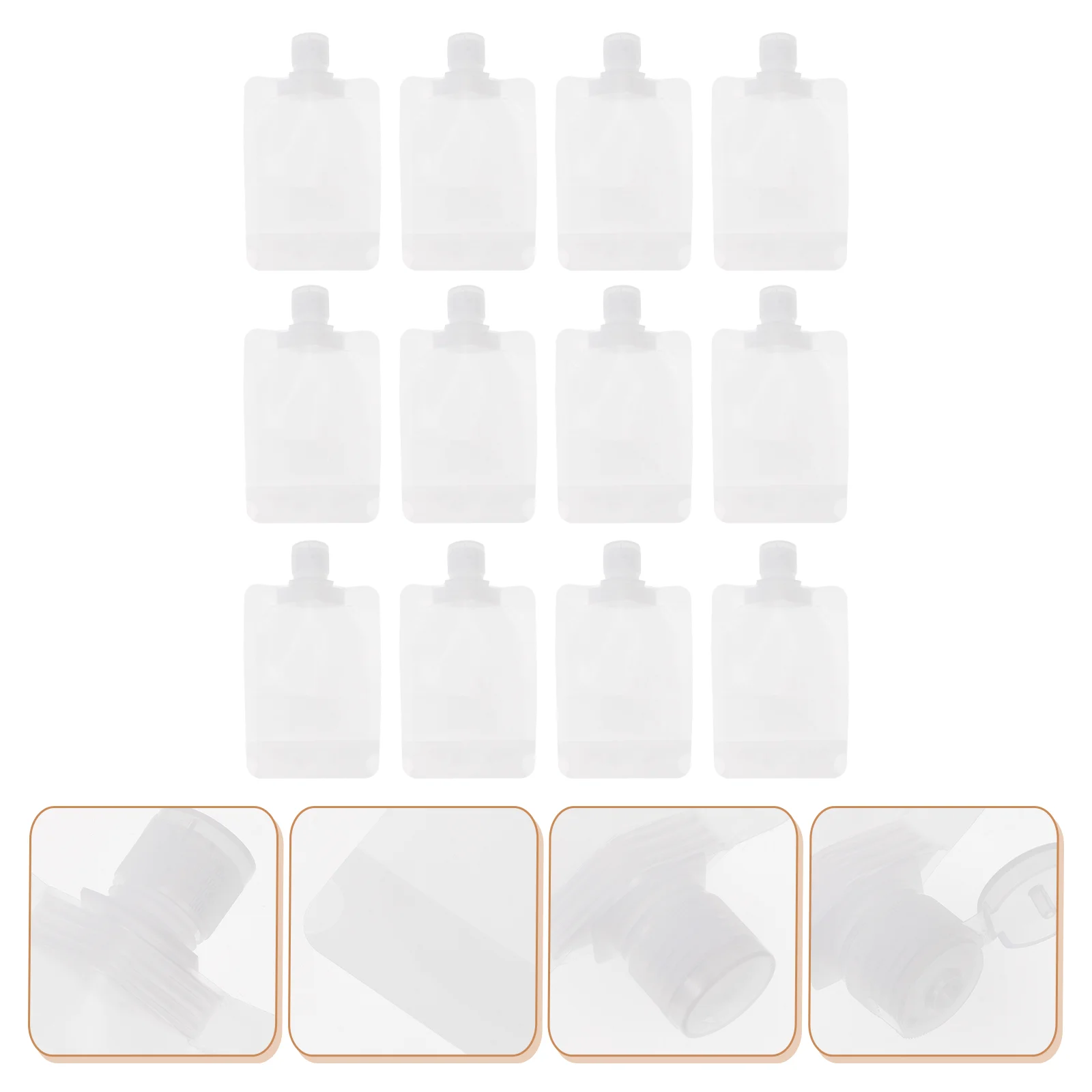 

12 Pcs Lotion Bag Extendable Bucket Package Bags Space Saving Travel Leakproof Containers Plastic Material Gentle Safe