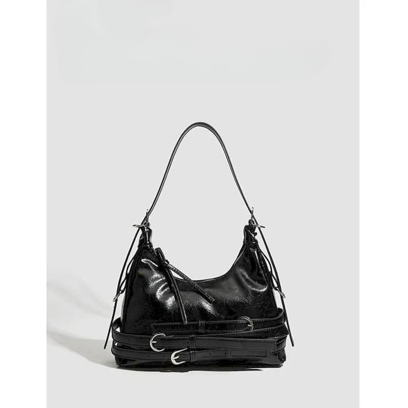 

Сумки на плечо, однотонные универсальные сумки в американском стиле, Harajuku Lady, роскошные кожаные сумки большой емкости для подмышек, хит продаж