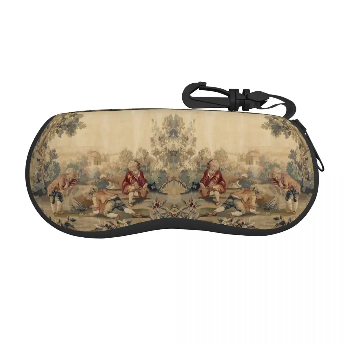 Vintage Antique Aubusson French Bohemian Floral Shell Glasses Case Unisex Fashion Eyeglasses  Sunglasses Protector Box