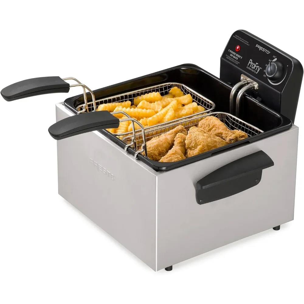 Element Deep Fryer 05466 Stainless Steel Dual Basket Pro Fry Immersion, Element Deep Fryer