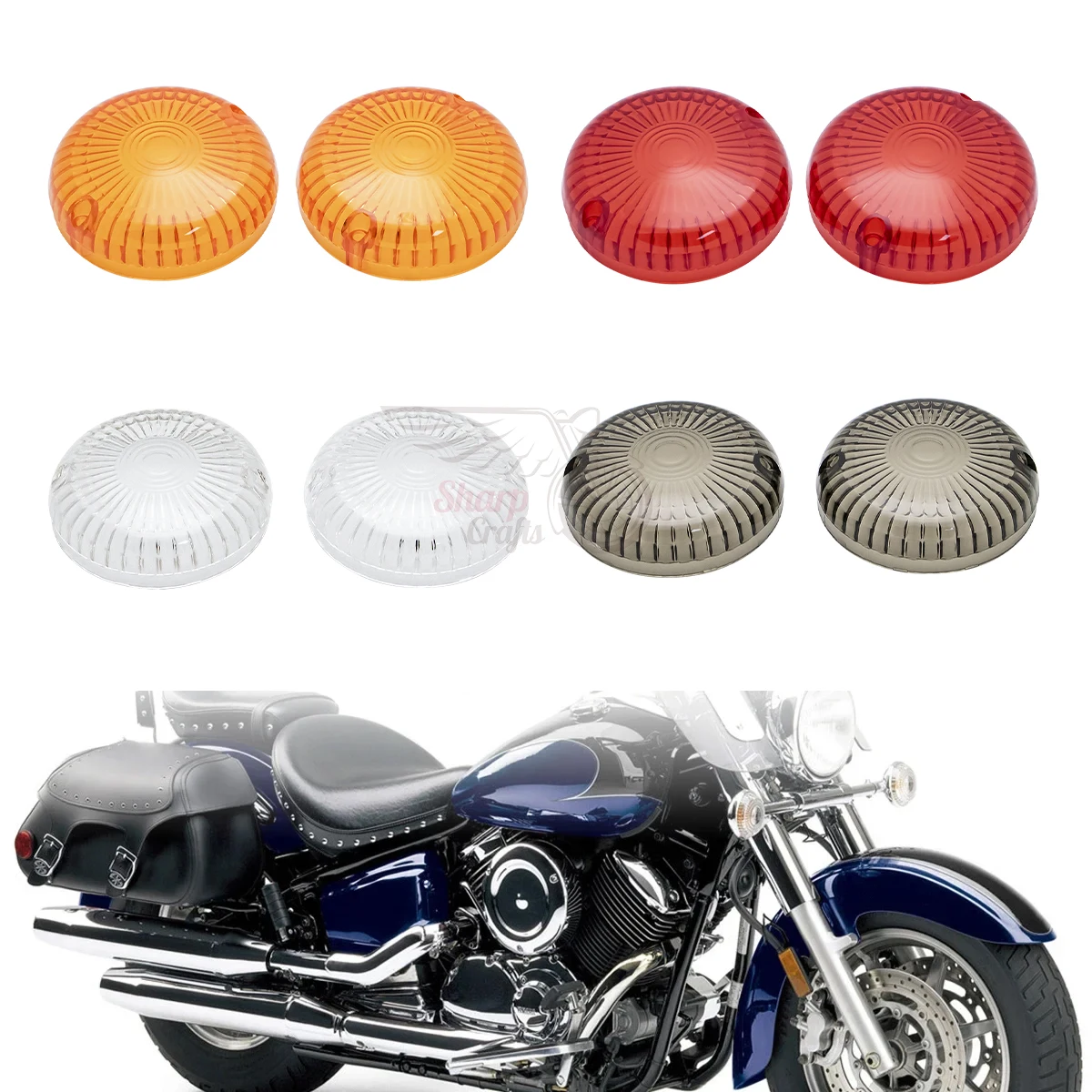 Motorcycle Parts Turn Signal Light Indicator Lens Cover For Yamaha V-Star DS650 XVS1100 XVS650 Custom Classic Midnight Silverado