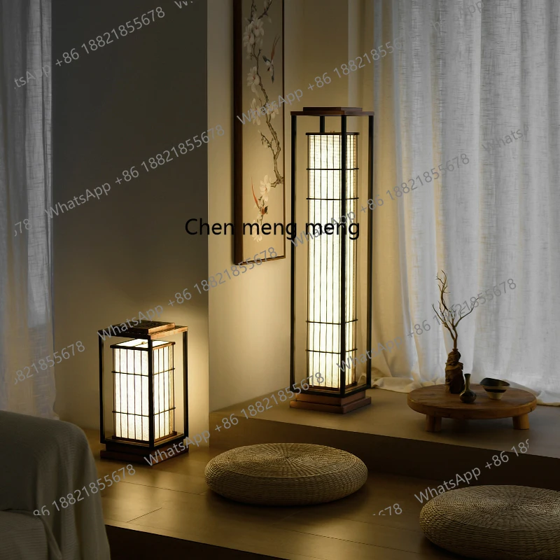 

New Chinese table lamp living room retro vertical floor lamp tea room classical homestay zen floor lamp