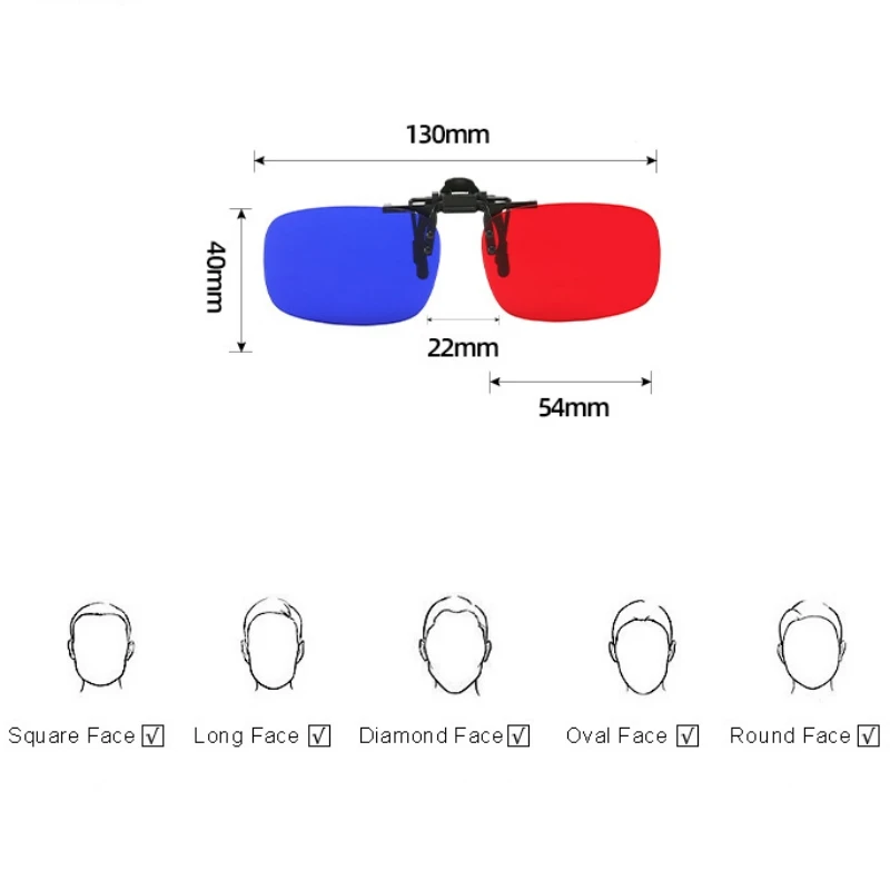 KLASSNUM Green Red Blue Filter Glasses Clip-on Eyepiece Eyewear Amblyopia Training Tool For Visual Function Test D04 3D Glasses