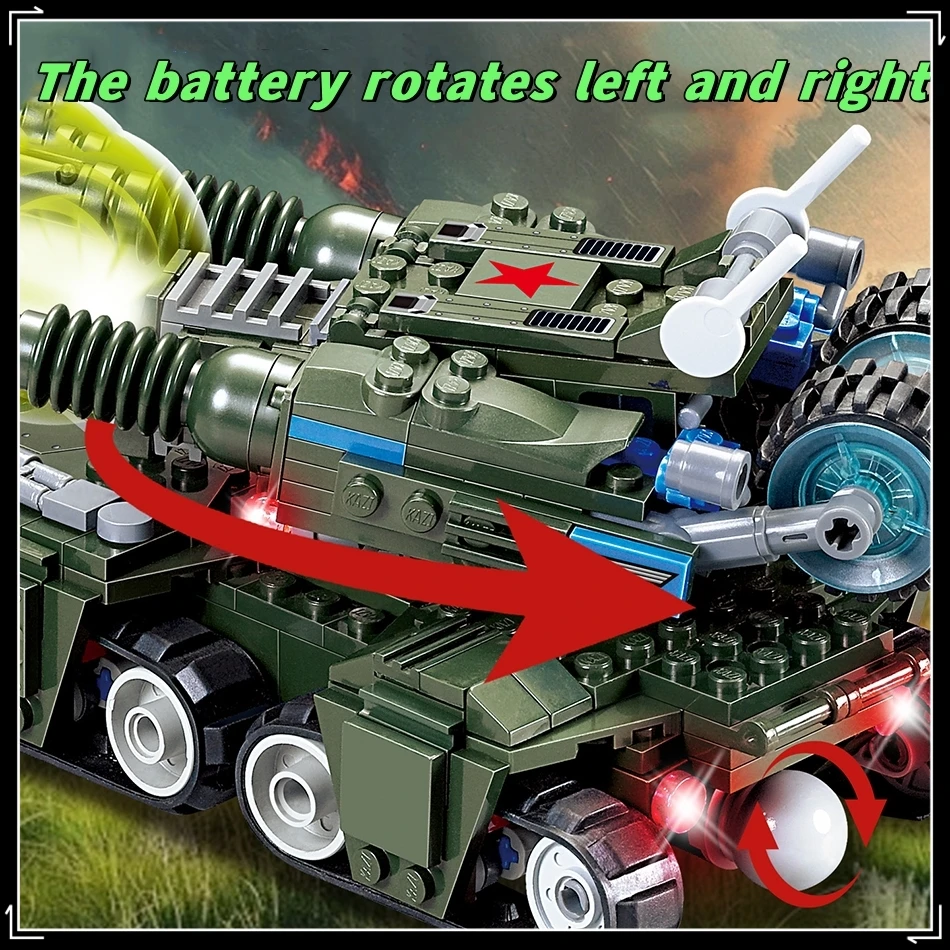 MOC Apocalypse Tank & Kirov Airship Building Blocks DIY Military Army Assembly Model Bricks STEM Educational Toys For Kids Gifts - Image 2