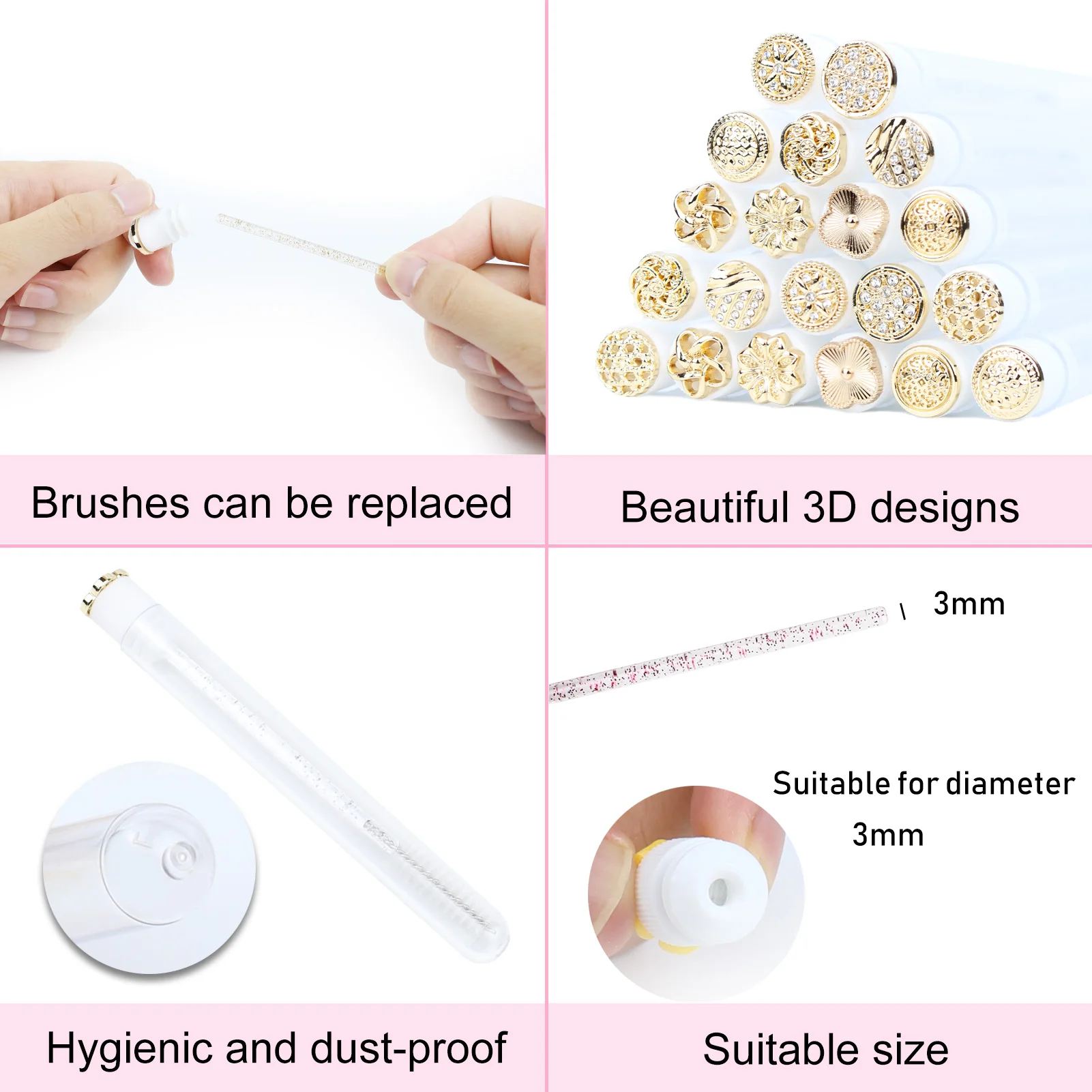 20 pçs varinhas de rímel tubo reutilizável metal chicote carretéis tubo escova de cílios tubos carretéis lash extensão escovas aplicador