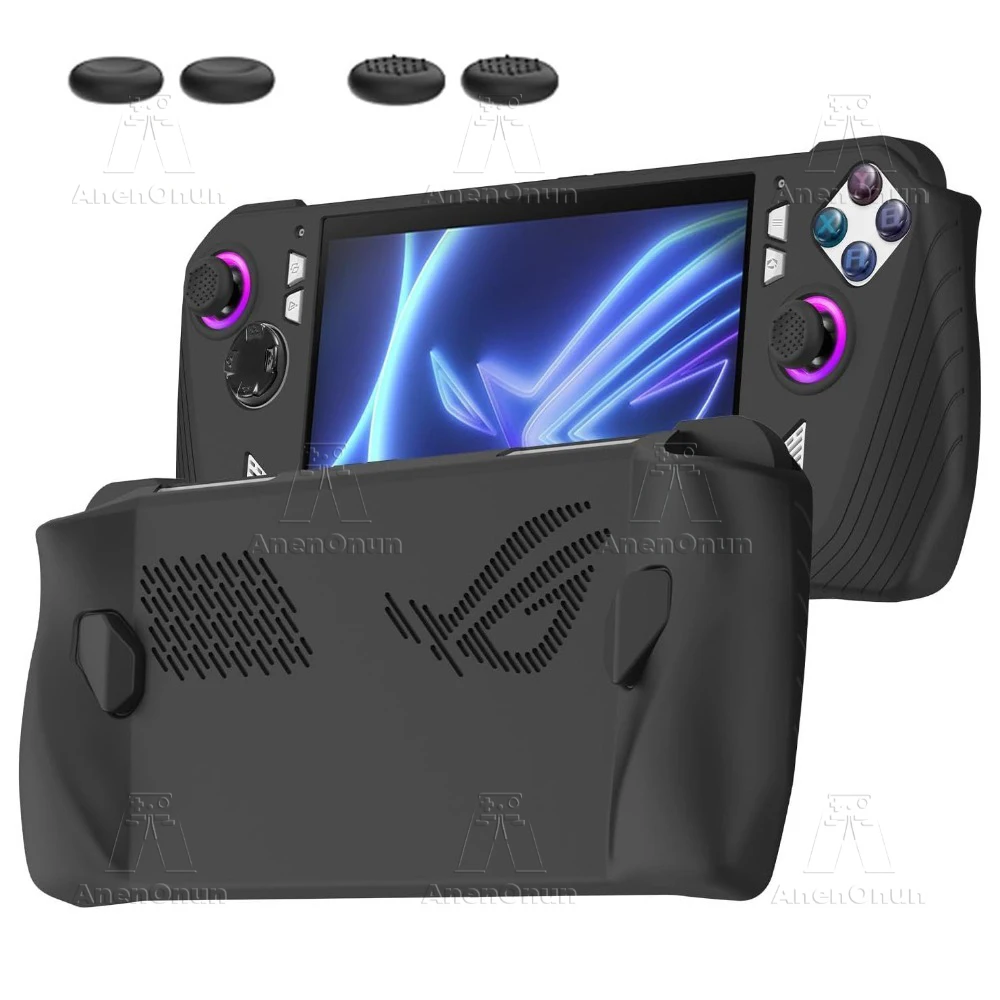 ROG Ally-Étui de protection en silicone, anti-chute, anti-rayures, coque souple, capuchon de poignée de pouce, accessoires de couverture de manette