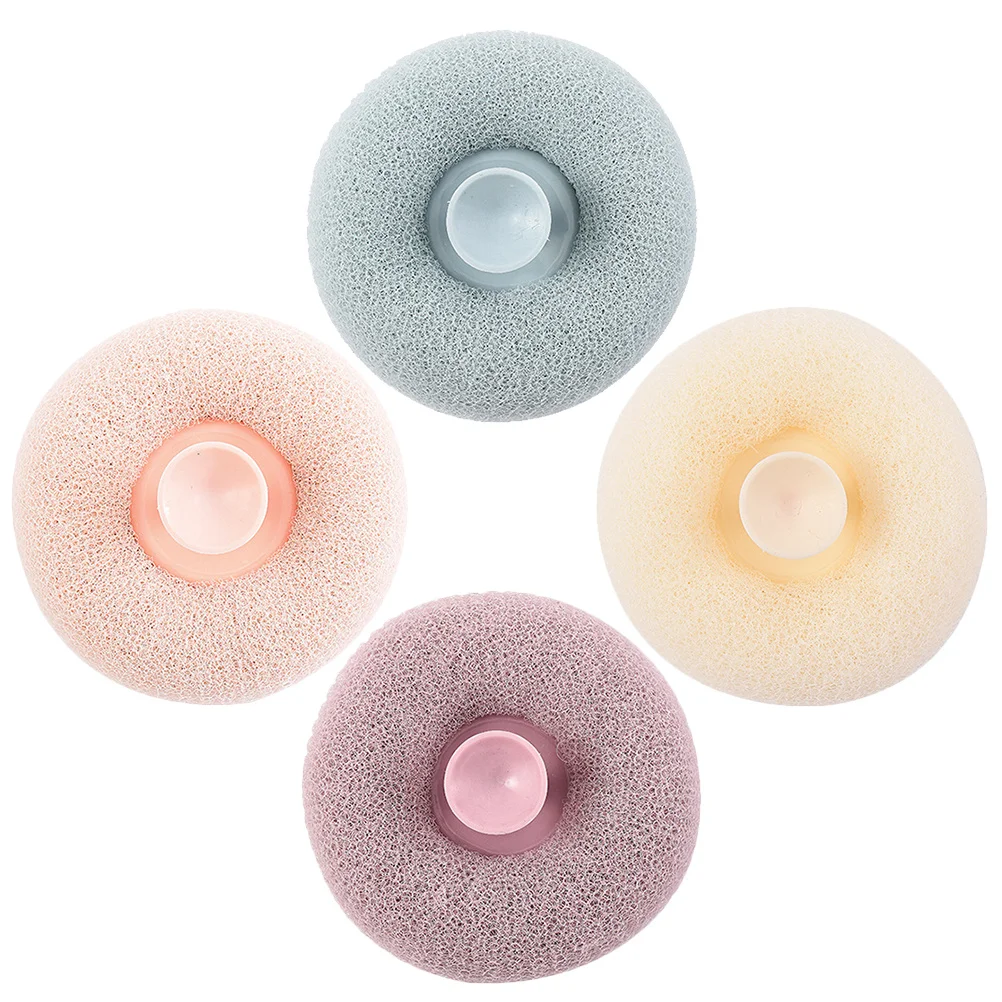 

4Pcs Convenient Bath Ball Scrubber Lightweight Comfortable Material Simple Structure Deep Clean Skin Foaming Body Cleansing