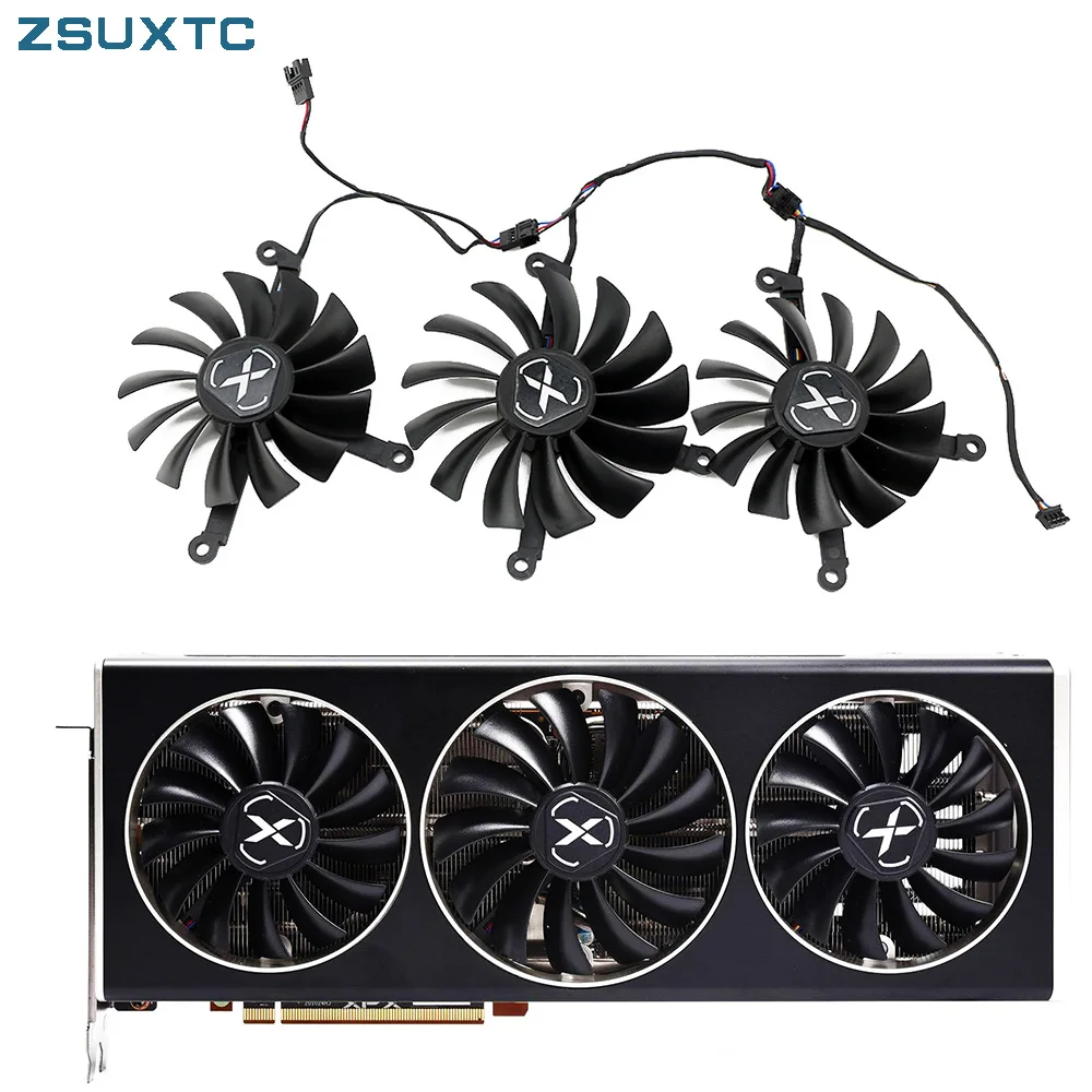 CF1015U12S 1X95MM 2X87MM Radeon RX 6700XT 6750XT GPU Fan For XFX Speedster SWFT 309 Radeon RX 6700 XT 12GO graphics card Fan