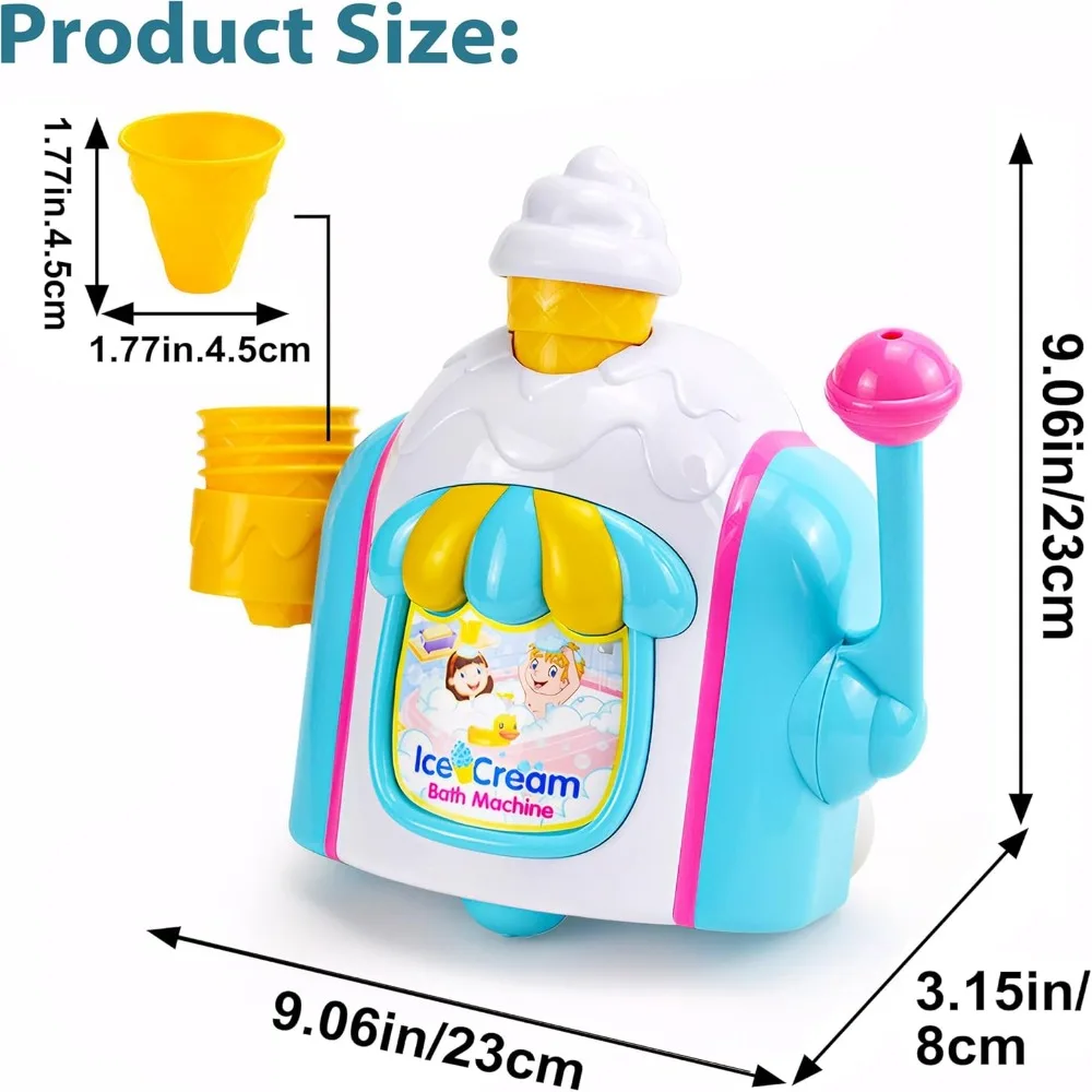 Automatic Foaming Machine Plastics Bath Toys Fun Foam Bathtub Toy Gift Bath Toys Bathing Water Bubble Machine for Kids