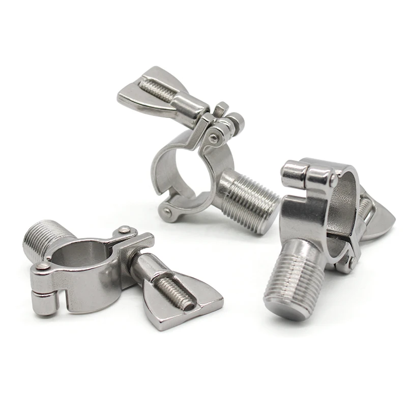 

3/4" to 6" SS304 Stainless Steel Pipe Clamp Male BSPT1/2" Pipe Rack Pipe Rack Heavy Duty Pipe Clamp