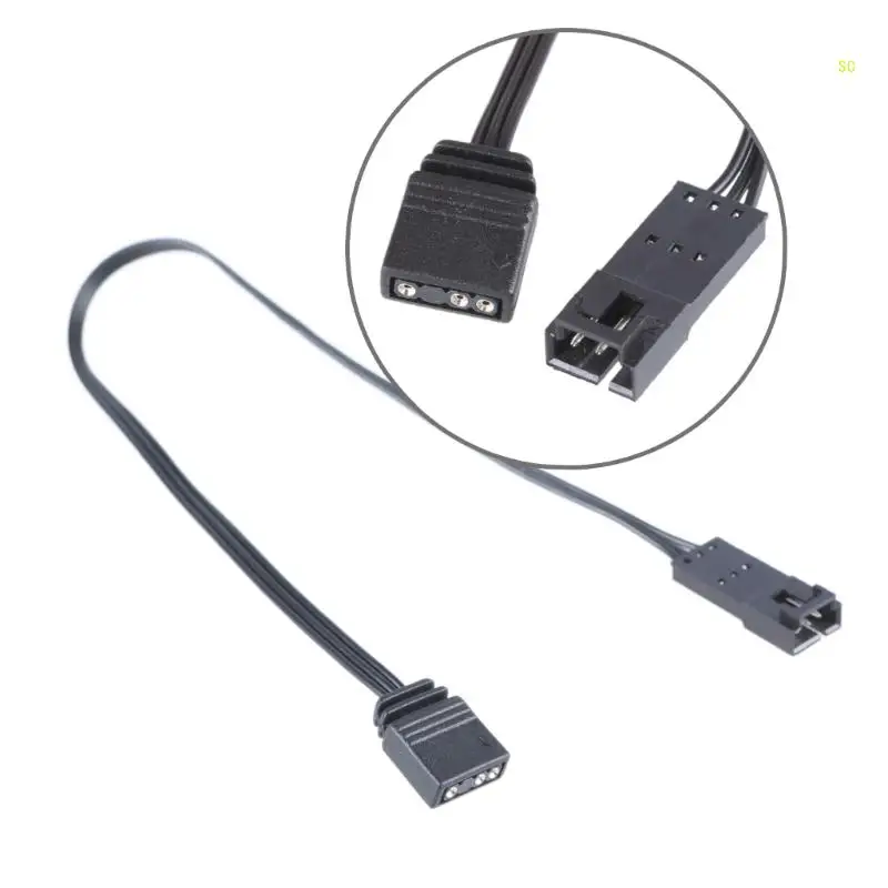 Удлинительный кабель управления освещением вентилятора для светодиодных вентиляторов, 4-контактный 3-контактный шнур 24AWG,